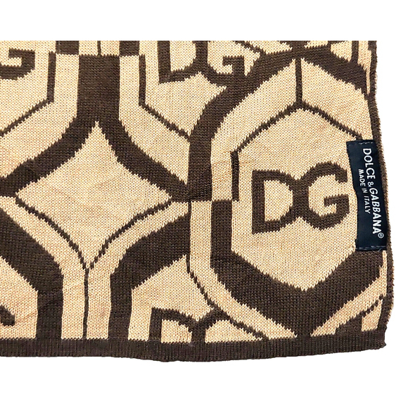 Dolce & Gabbana Brown &Tan Reversible Scarf Pre-owned - Picture 15 of 16